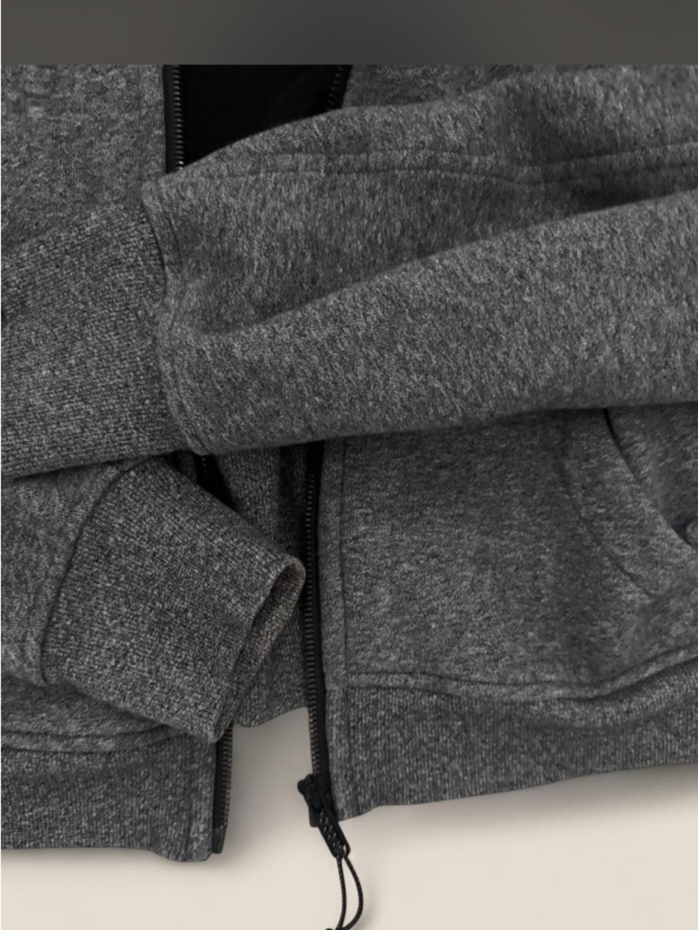 lululemon athletica Dark Gray Hooded Zip Sweatshirt - Picture 3 of 4